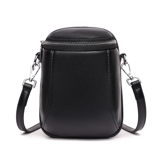 100% cowhide Solid Color Casual Single Shoulder Crossbody Bag