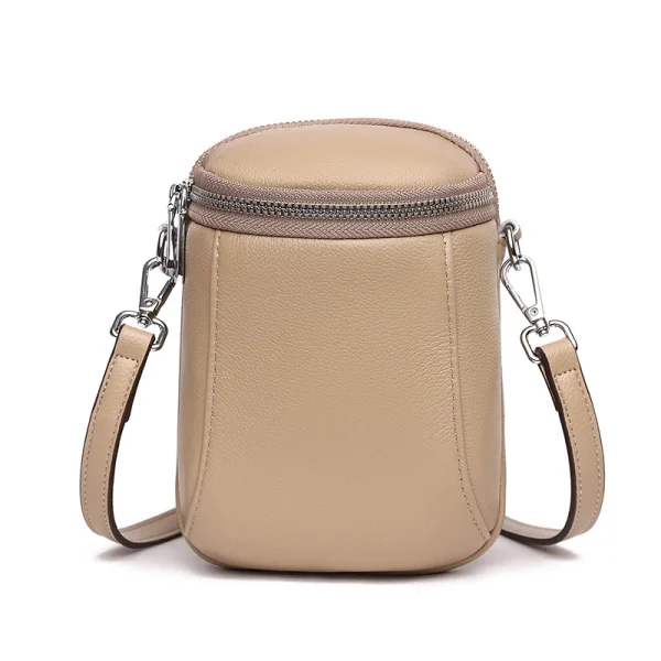 100% cowhide Solid Color Casual Single Shoulder Crossbody Bag