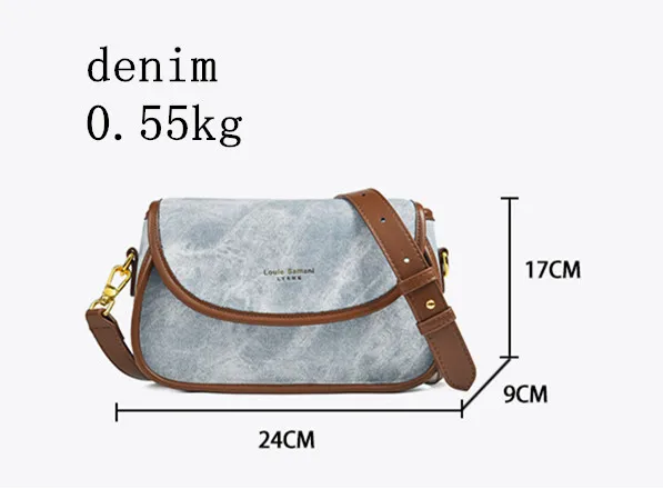 Large capacity Denim Casual Crossbody Bags