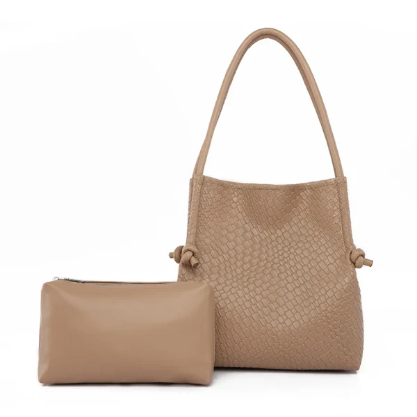 Two in one Tote Designer Woven Leather High Quality Women's Shoulder Bag