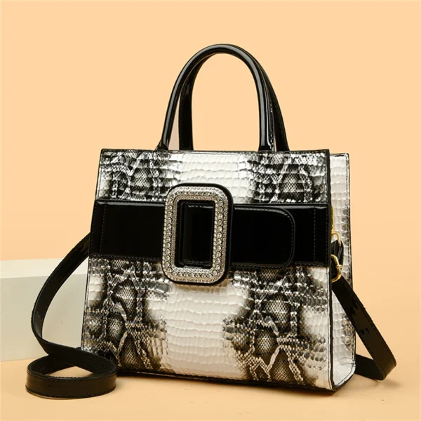 High Quality Snake Skin Large Capacity Versatile Shoulder Bag