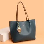 Leisure Soft Leather Large Capacity Shopping Shoulder Bags