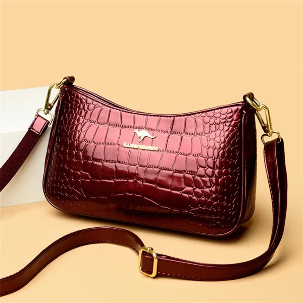 High Quality Patent Vintage Elegant Female Crossbody Messenger Bag