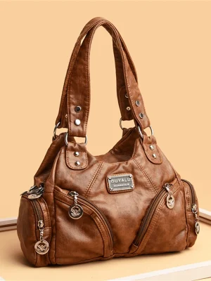 Luxury Vintage Designer Soft Leather Shoulder Top-handle Bags