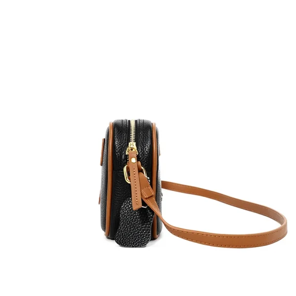 100% cowhide Crossbody Small square bag