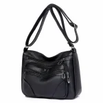 Retro Solid Color PU Leather Women's Exquisite Shopping Bag