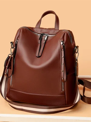 Premium Quality Ethical PU Leather Backpack - Teens Girls