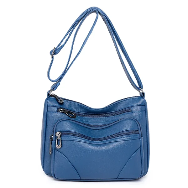 Retro Solid Color PU Leather Women's Exquisite Shopping Bag