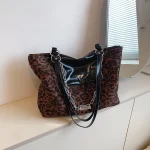 Big Size Leopards Pattern Women Handbag