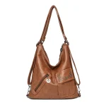 Vintage Style Soft Leather Large Capacity Shoulder Bag