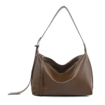 Vintage Pu leather Underarm Solid Color Zipper Female Handbag