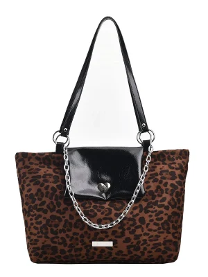 Big Size Leopards Pattern Women Handbag