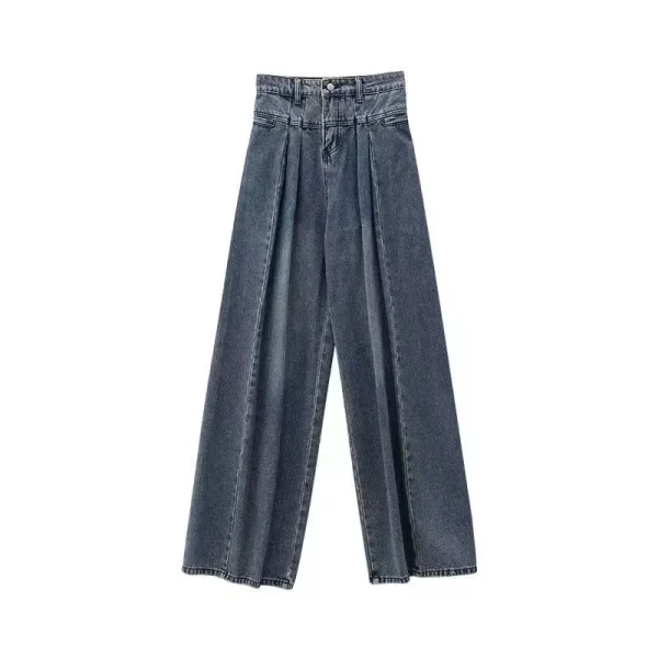 Korean Fashion Thin Drape All-Match Streetwear High Waist Baggy Jeans