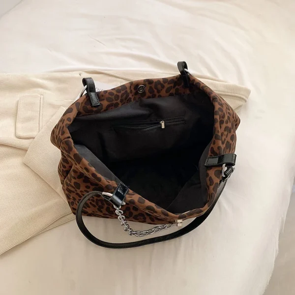 Big Size Leopards Pattern Women Handbag