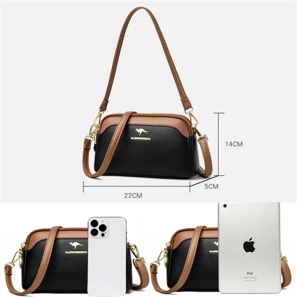 Premium Quality Retro Eco-Leather Bag: Multi-pocket Messenger