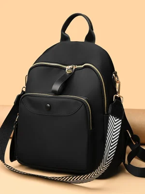 High-Quality Solid Color Leather Backpack