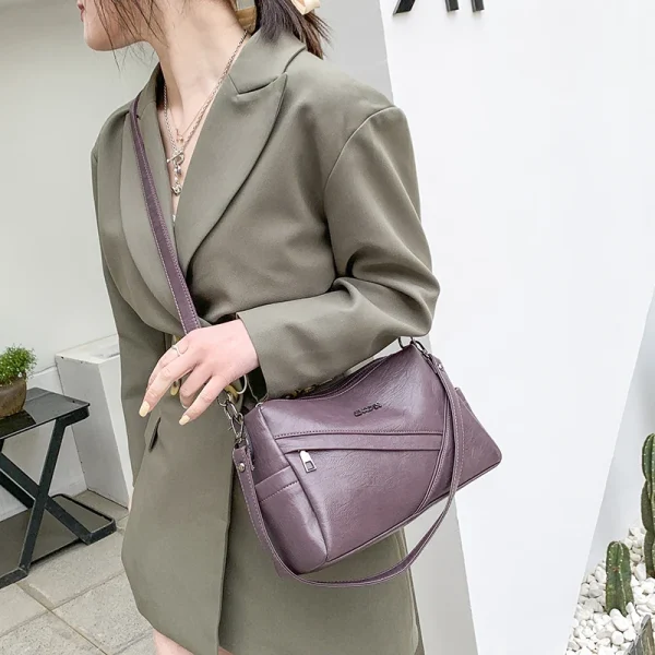 Large Capacity Luxury Leather Shoulder Crossbody Bag