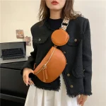 2-in-1 Cowhide Soft Leather Crossbody Handbag