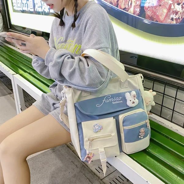 High Capacity Crossbody Kawaii Nylon Pouch Bag