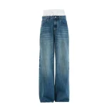 Korean Style High Waist Loose Wide Leg Y2k Retro Jeans