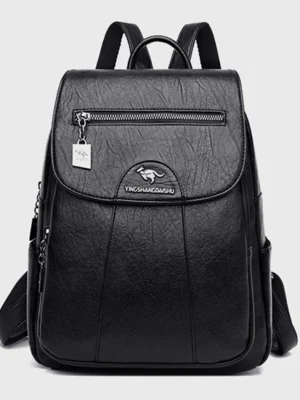 Women Soft Leather Backpacks Casual Female Shoulder Crossbody Bags