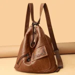 Vintage Style Soft Leather Large Capacity Shoulder Bag