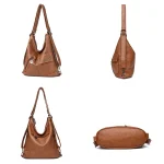 Vintage Style Soft Leather Large Capacity Shoulder Bag