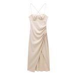 Women's Clothing French Linen Blended Corset Dress