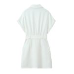 Women's Spring Clothing Casual Matching Belt Mini Dress