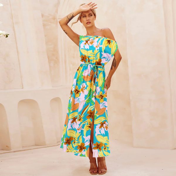 Women's Spring Summer Elegant Slim Printed Dress