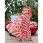 Women's Spring Summer Striped Print Fresh Dress