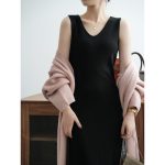 Women's French Laziness Knitted Vest Dress