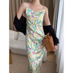 Women's  Silk South South Method Tulip  Strap Dress