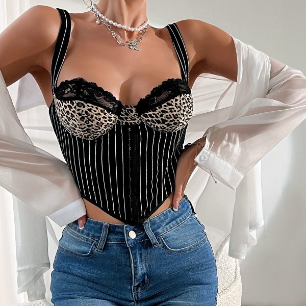 Women's Clothing Sexy Low Cut Sexy Leopard