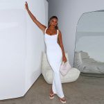 Women's Summer Elegant Solid Sleeveless Slim Fishtail Dress Women