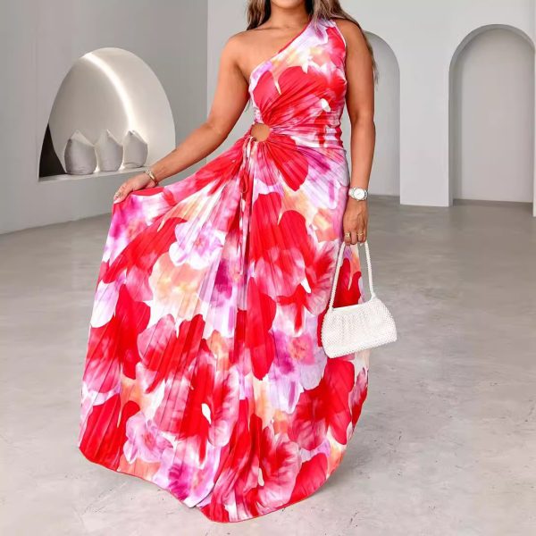 Women's Summer Design Lace Up Folding Dress