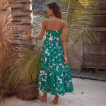 Women's  Clothing Summer Sling Backless P Dress