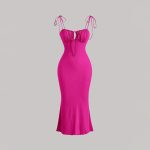 Women's Knitted Sexy Sexy Design Chest Drawstring Dress