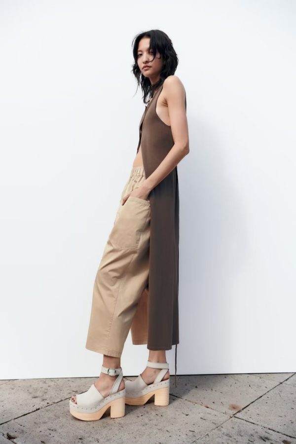 Women's Poplin Wide Leg Pants