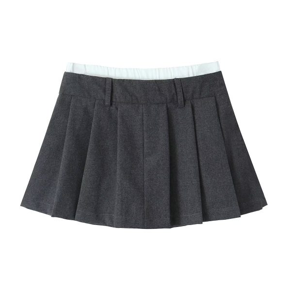 Women's  Layer Waist Wide Pleated Culottes Women Shorts Skirt