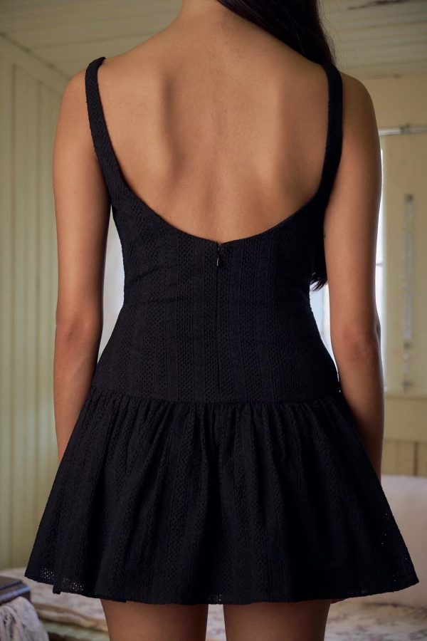 Women's French Lace  Sleeveless A Line Dress