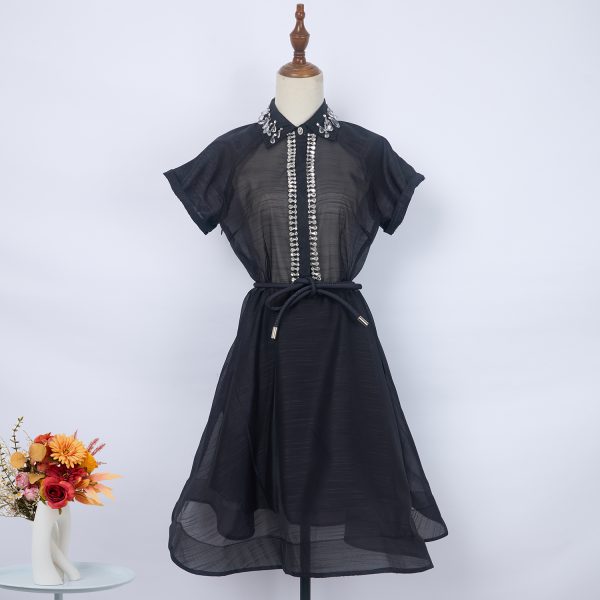 Women's Luxury Order Tassel A Line  Dress Women Lace Up Elegant