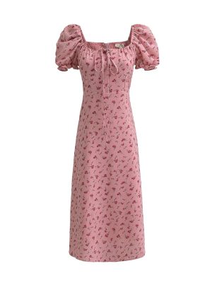 Women's Summer Pink Roses Maxi Dress