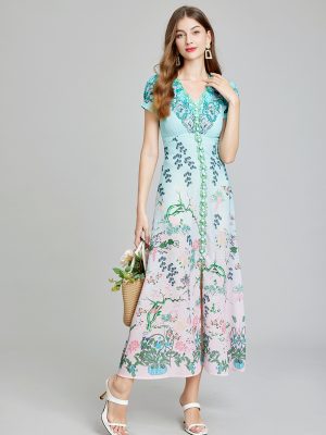 Women's Summer Printed Daily Elegant A Line Maxi Dress