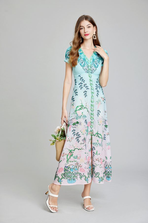 Women's Summer Printed Daily Elegant A Line Maxi Dress