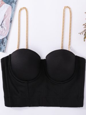Women's Hollow Out Cutout out Halterneck Vest Women Cropped Tube Top Shaping Corset