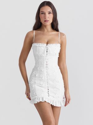 Women's Summer Women Sexy Lace up White Hip