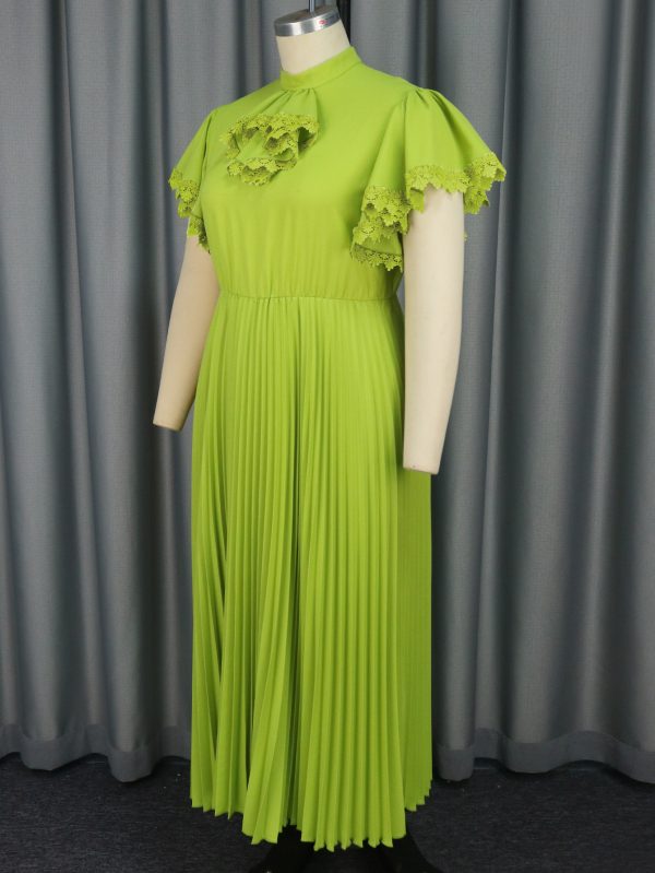 Women's Fashionable Elegant Green A Line Party Dress