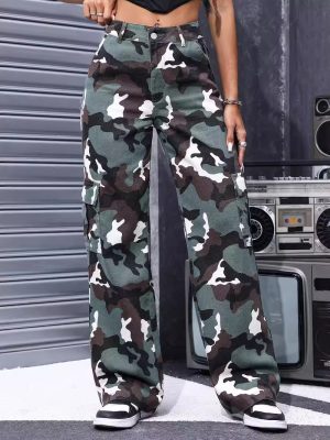 Women's  Summer Fried Street Sweet Cool Loose Straight Drooping Wide Leg Casual Pants
