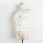 Women's Handmade Crochet Five Pointed Star Niche Knitted Hollow Out Cutout Top